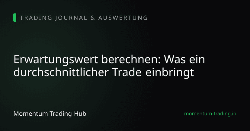 Erwartungswert berechnen: Was ein durchschnittlicher Trade einbringt