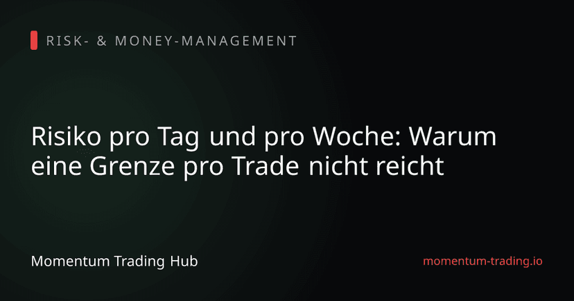 Risiko pro Tag und pro Woche: Warum eine Grenze pro Trade nicht reicht