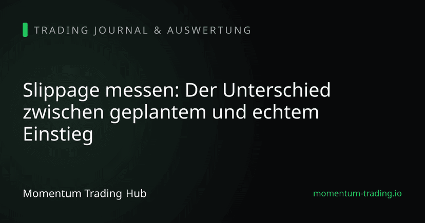 Slippage messen: Der Unterschied zwischen geplantem und echtem Einstieg