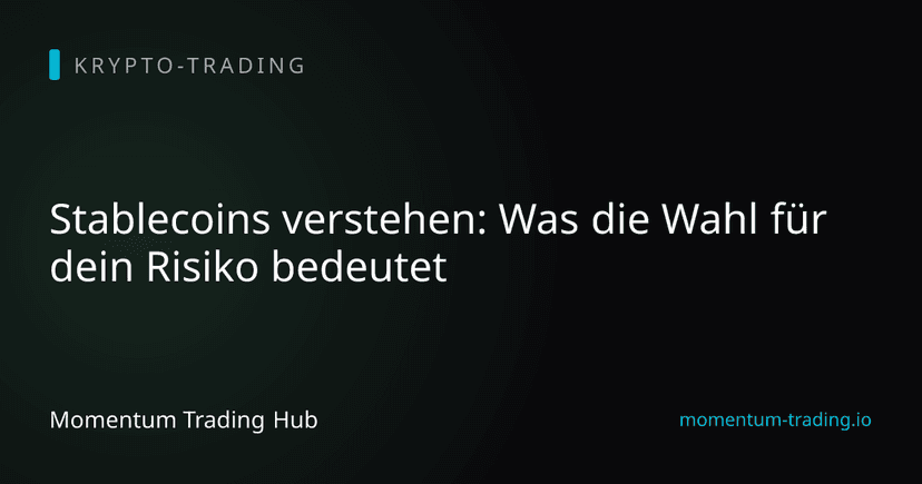 Stablecoins verstehen: Was die Wahl für dein Risiko bedeutet