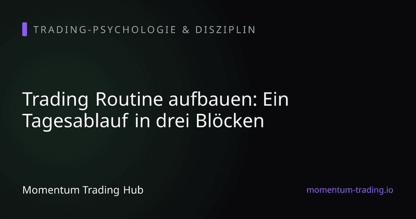 Trading Routine aufbauen: Ein Tagesablauf in drei Blöcken