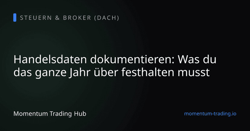 Handelsdaten dokumentieren: Was du das ganze Jahr über festhalten musst
