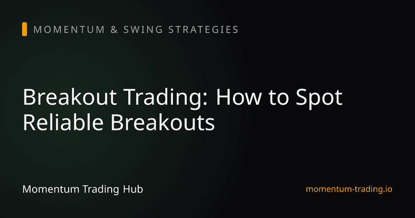Breakout Trading: How to Spot Reliable Breakouts