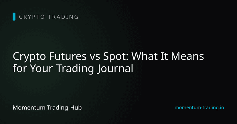 Crypto Futures vs Spot: What It Means for Your Trading Journal
