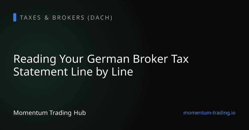 Reading Your German Broker Tax Statement Line by Line