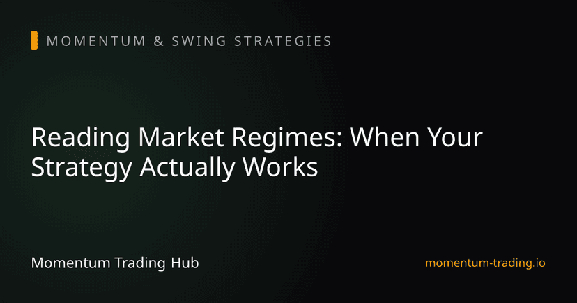 Reading Market Regimes: When Your Strategy Actually Works