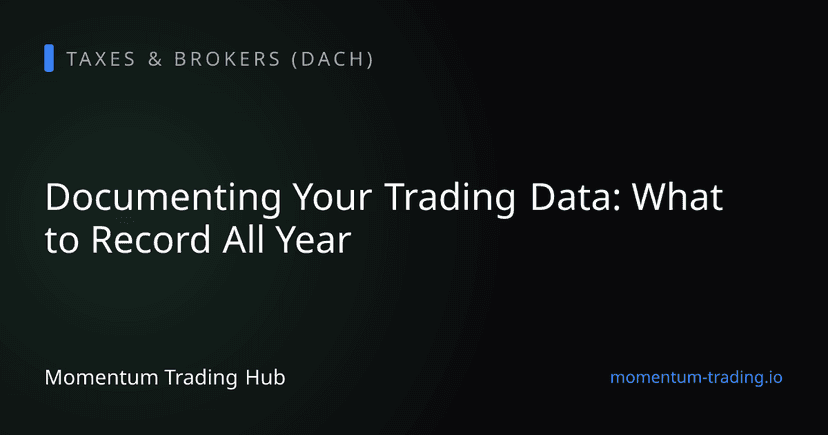Documenting Your Trading Data: What to Record All Year