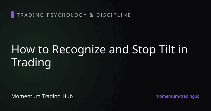 How to Recognize and Stop Tilt in Trading