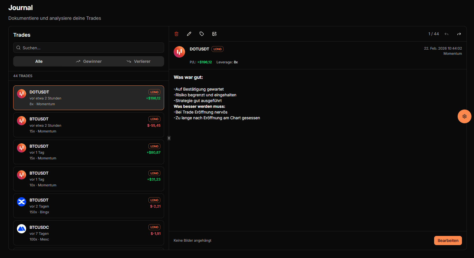 Analytics dashboard - Dark Mode