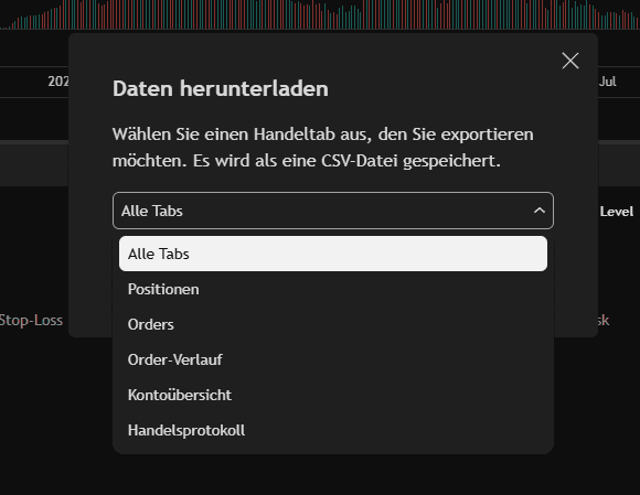 Zeitraum wählen & exportieren