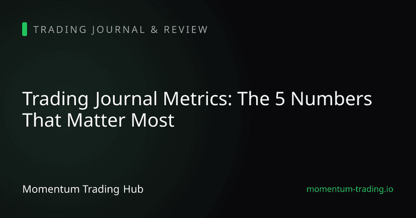 Trading Journal Metrics: The 5 Numbers That Matter Most